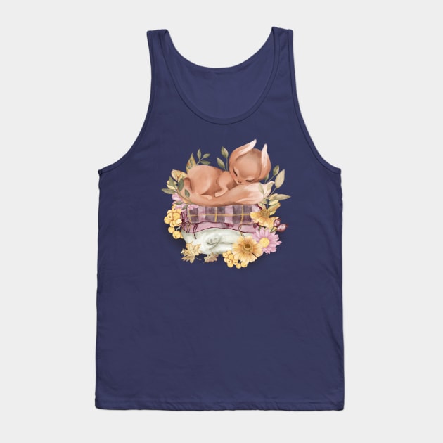 Sleeping fox Tank Top by Athikan